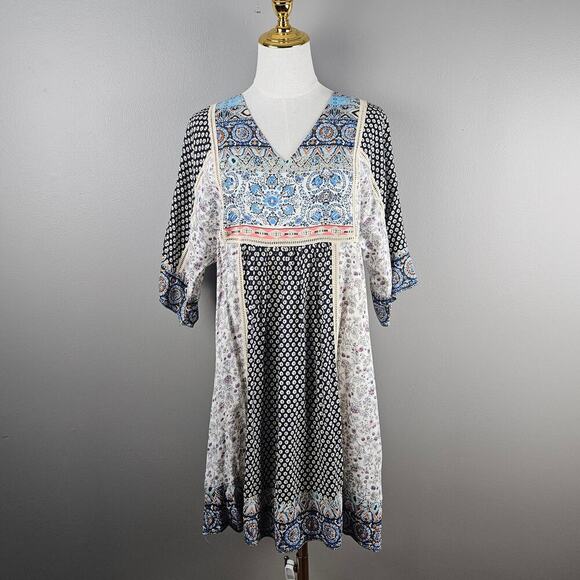 Sundance Dresses & Skirts - Sundance Boho Patchwork Midi Dress  Cottagecore Folk Prairie Size XS